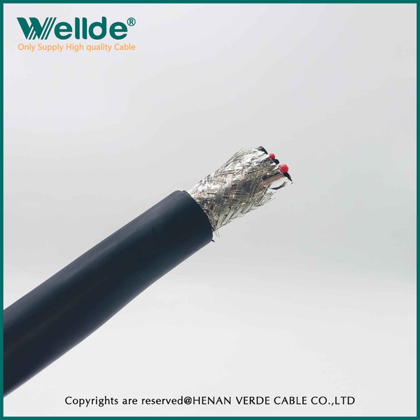 Solid braid shield control cable Solid braid shield control cable
