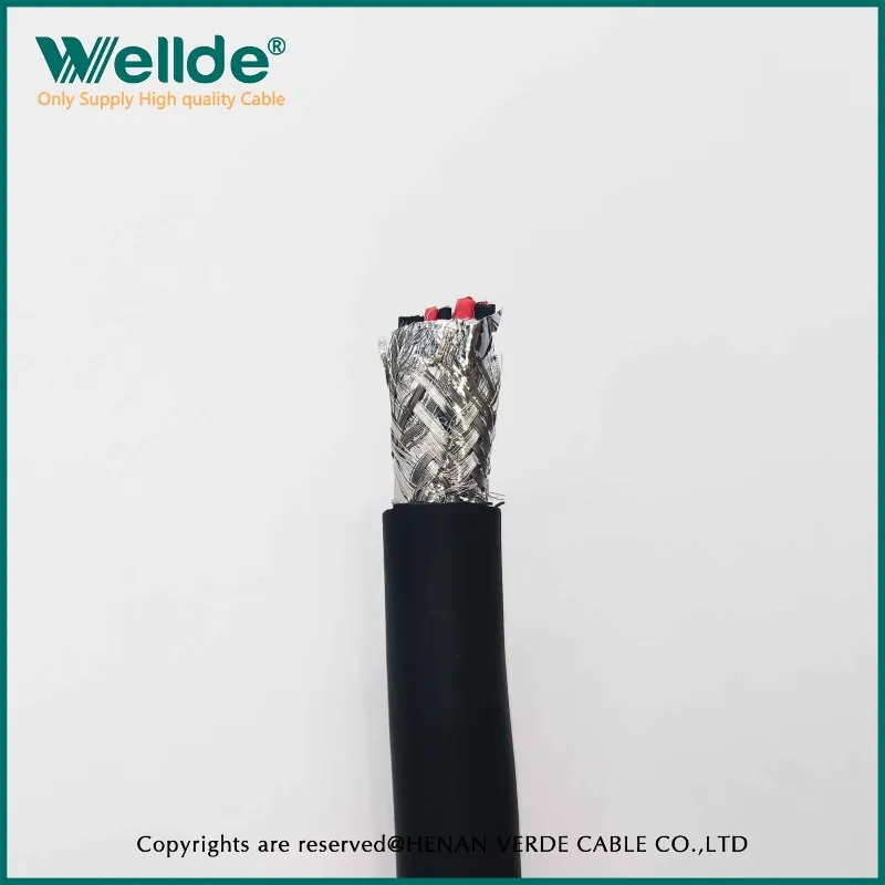 Solid braid shield control cable Solid braid shield control cable