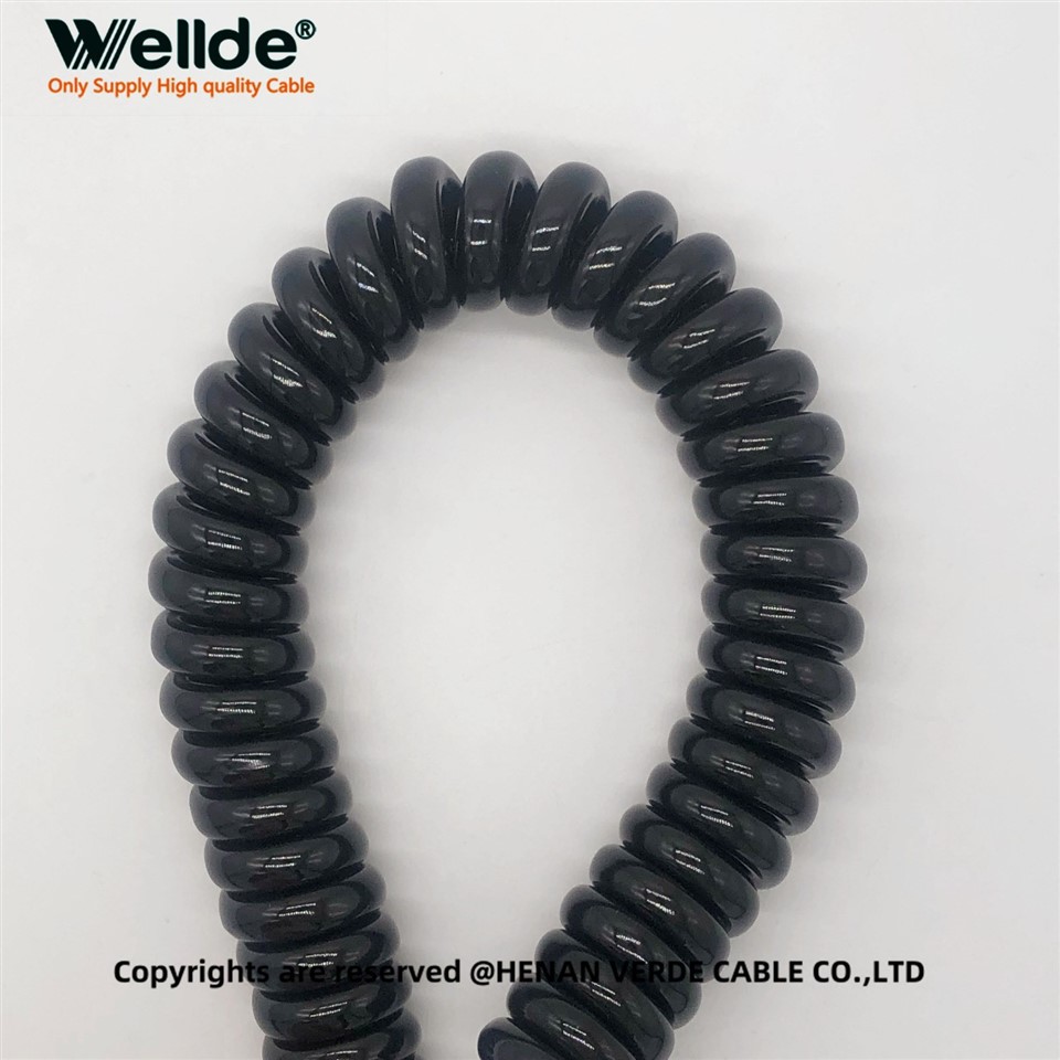 Coiled PUR Cable Automation