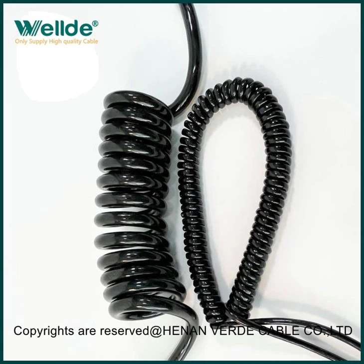 PVC Jacket Coiled Spiral Cable