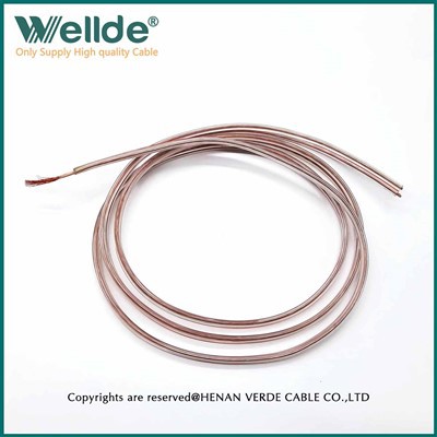 کابل سیلیکونی سیلیکونی شفاف دو هسته ای با اتصال مسی خالص